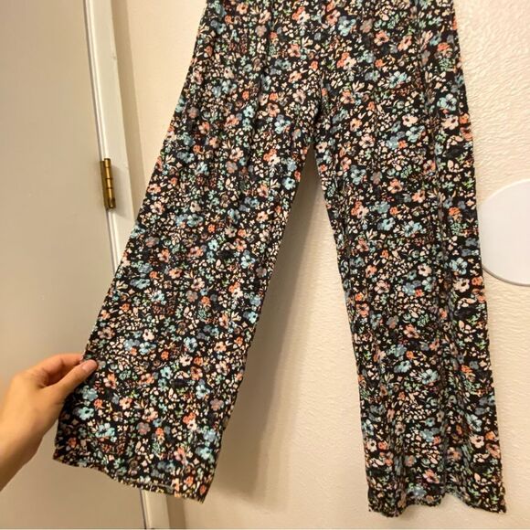 Stitch & Pine floral print smocked lightweight summer 
Jumpsuit wide leg L 14 - Picture 5 of 10